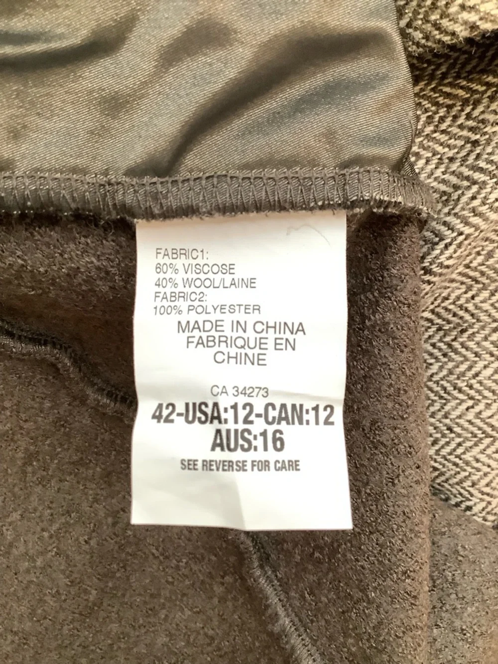 KAPALUA Brown Wool Tweed Cinch Waist Unlined Jacket Size 12 - Picture 13 of 15